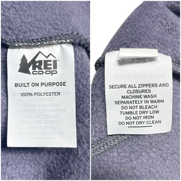 REI CO-OP Groundbreaker Plush Fleece Full-Zip Jacket in Dusky Purple Size XS - Picture 8 of 8